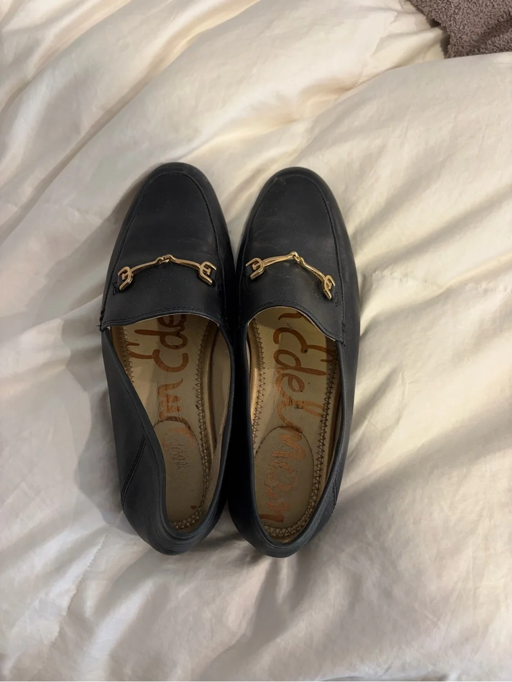 Sam Edelman Black Leather Lorraine Loafers